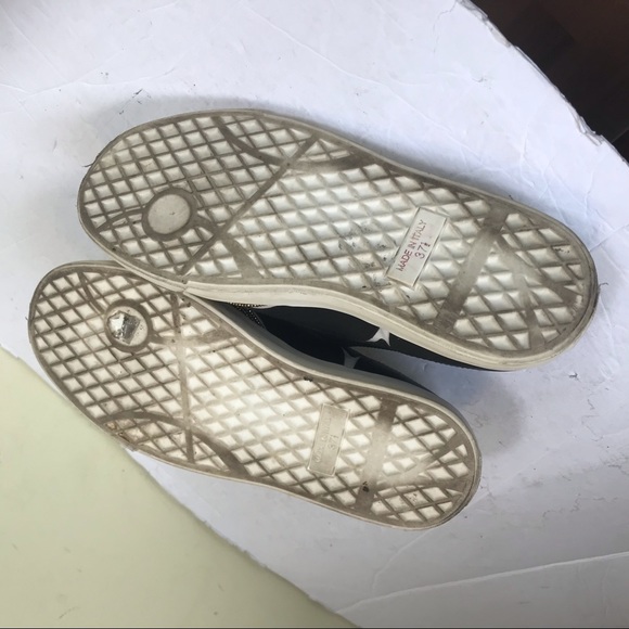 Giuseppe Zanotti Leather Mini Studs Sneakers Slip On Oxford Slides Logo Glitter - Picture 13 of 16